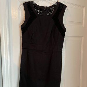 Etcetera Black Cotton and Lace Dress